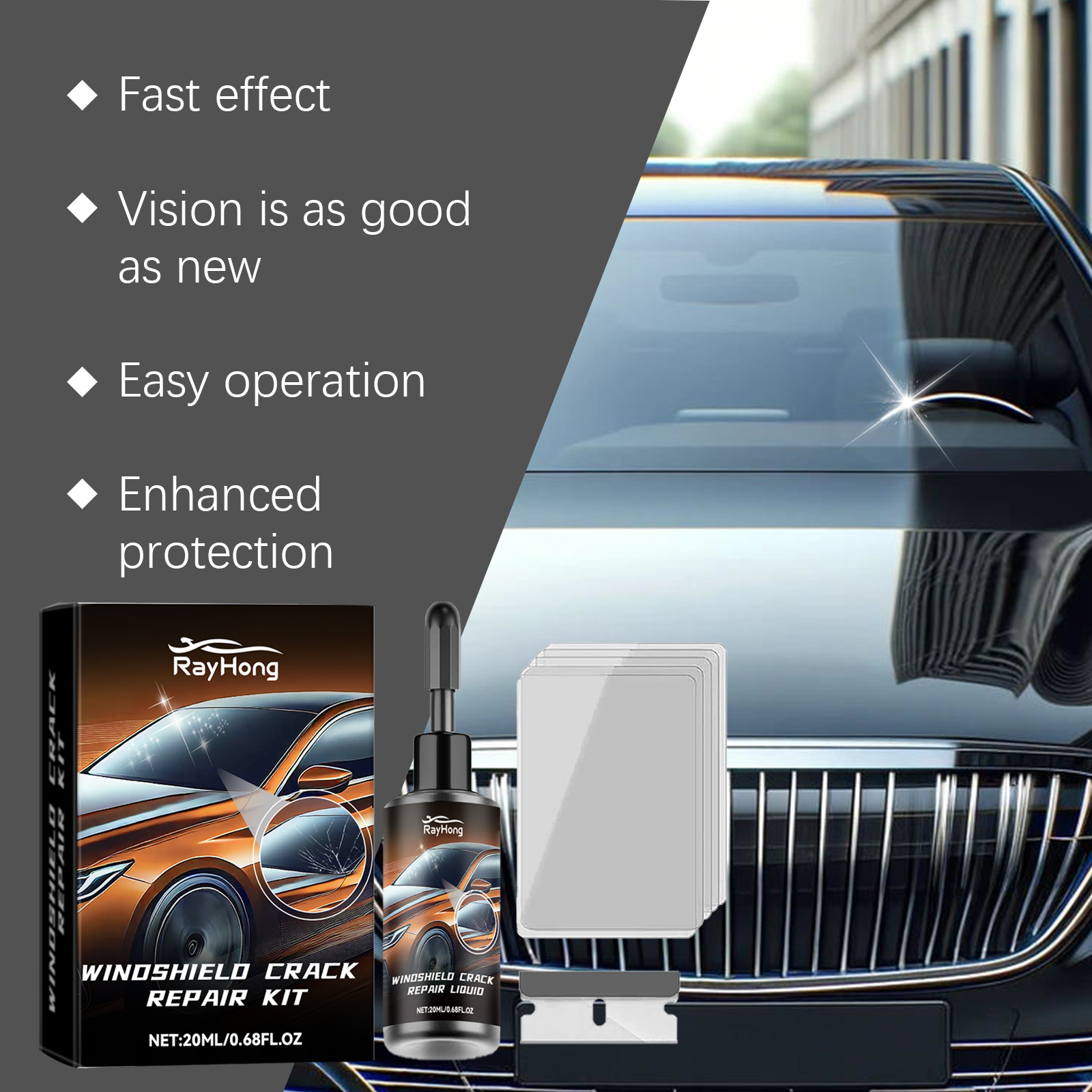 Car Windshield Crack Repair Re - Liquid Uv Glue Kit 리뷰 및 가격