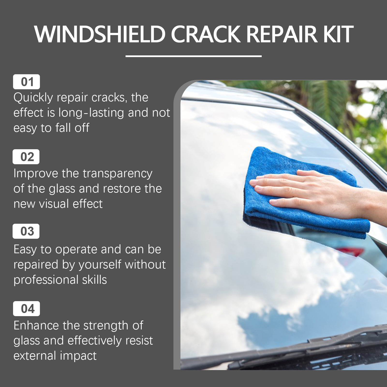 Car Windshield Crack Repair Re - Liquid Uv Glue Kit 리뷰 및 가격