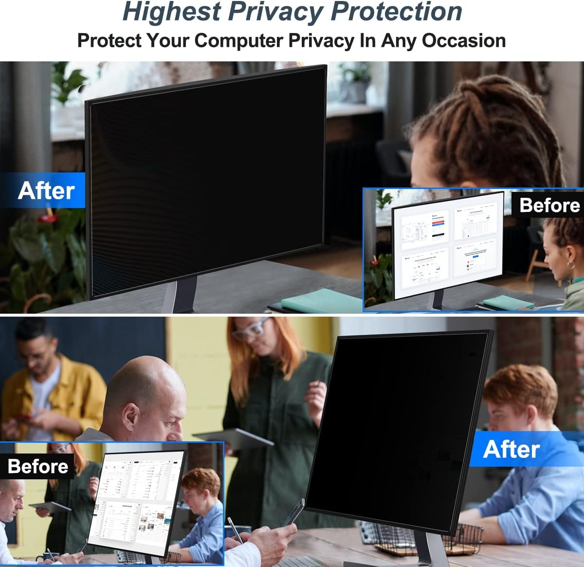 2 Pack 24 Inch Computer Privac - Privacy Filter 2Pack 리뷰 및 가격