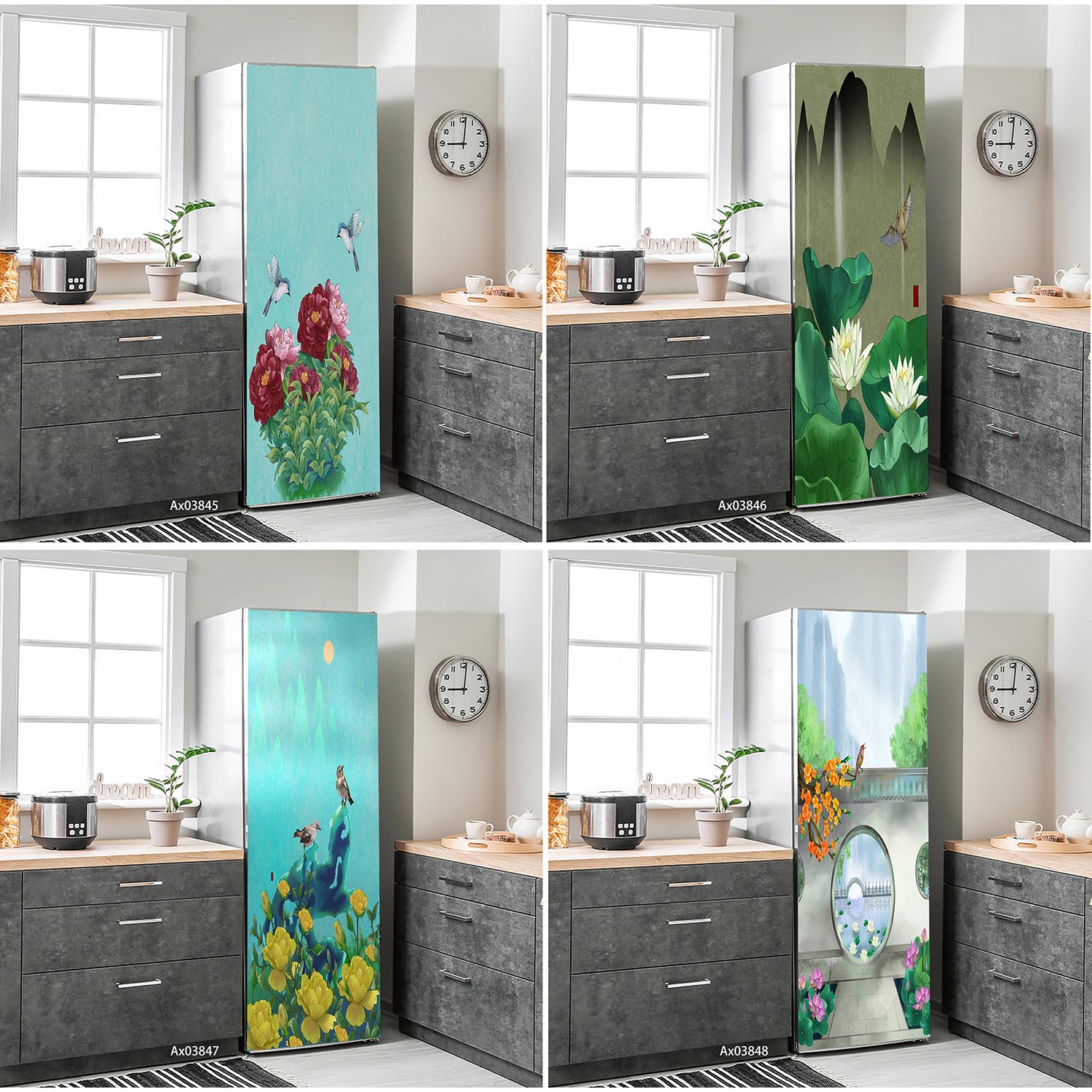 Zen Garden View Fridge Sticker - Full Cover Adhesive 리뷰 및 가격