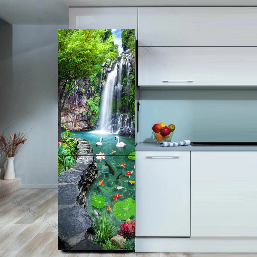 Seaside Beach Fridge Sticker D - Full Cover Adhesive 리뷰 및 가격