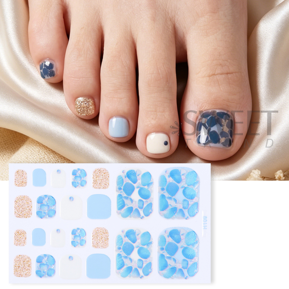 5pcs Elegant Rhinestone Design - Full Cover Adhesive 리뷰 및 가격