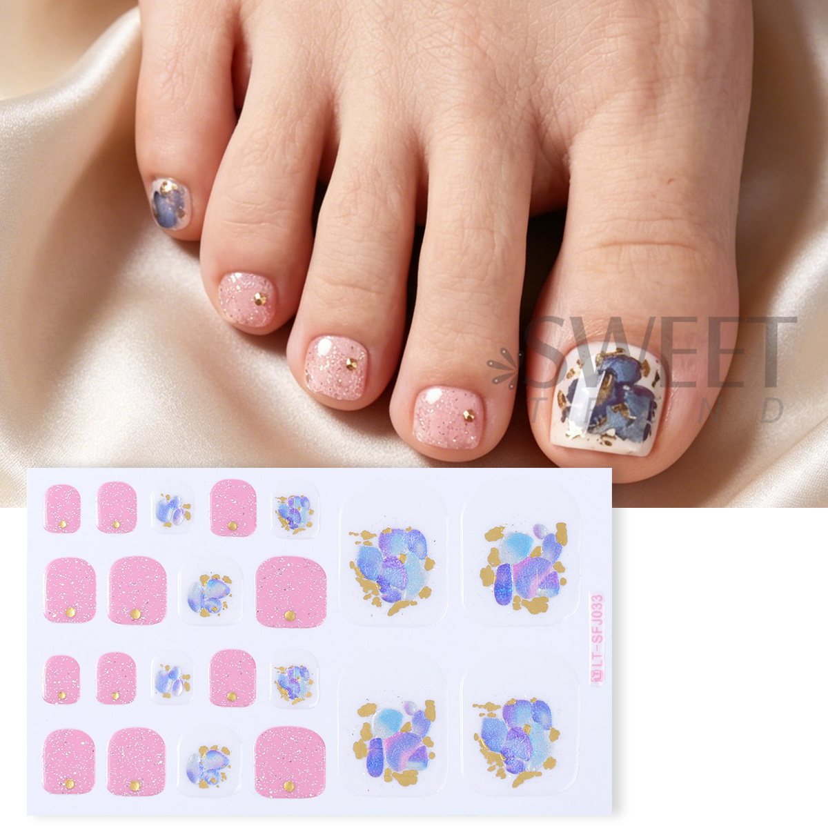 5pcs Elegant Rhinestone Design - Full Cover Adhesive 리뷰 및 가격