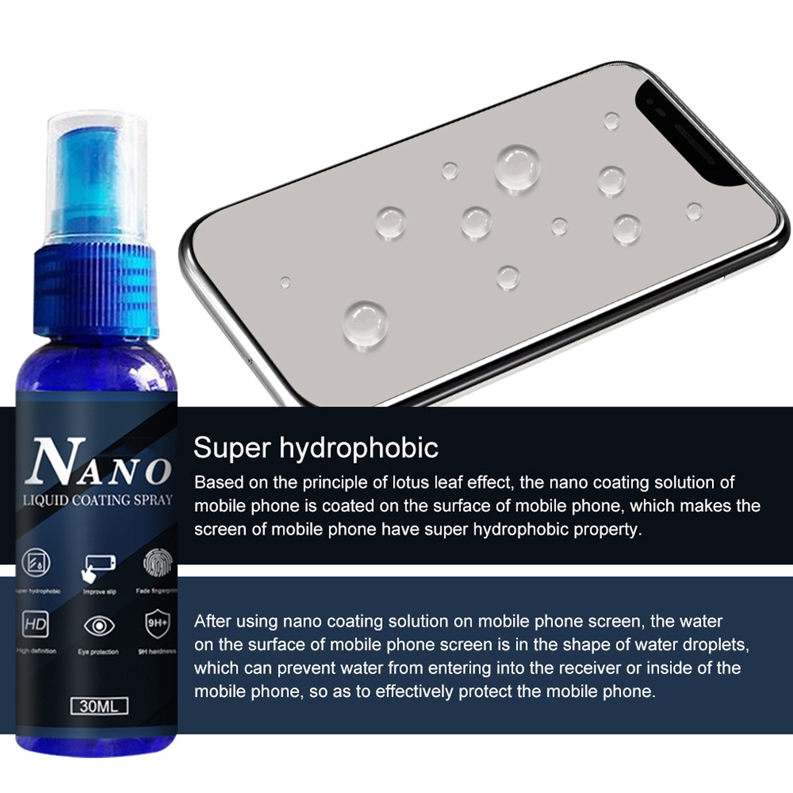 Nano  Screen Protector Fade Fi - Oleophobic Coating Spray 리뷰 및 가격