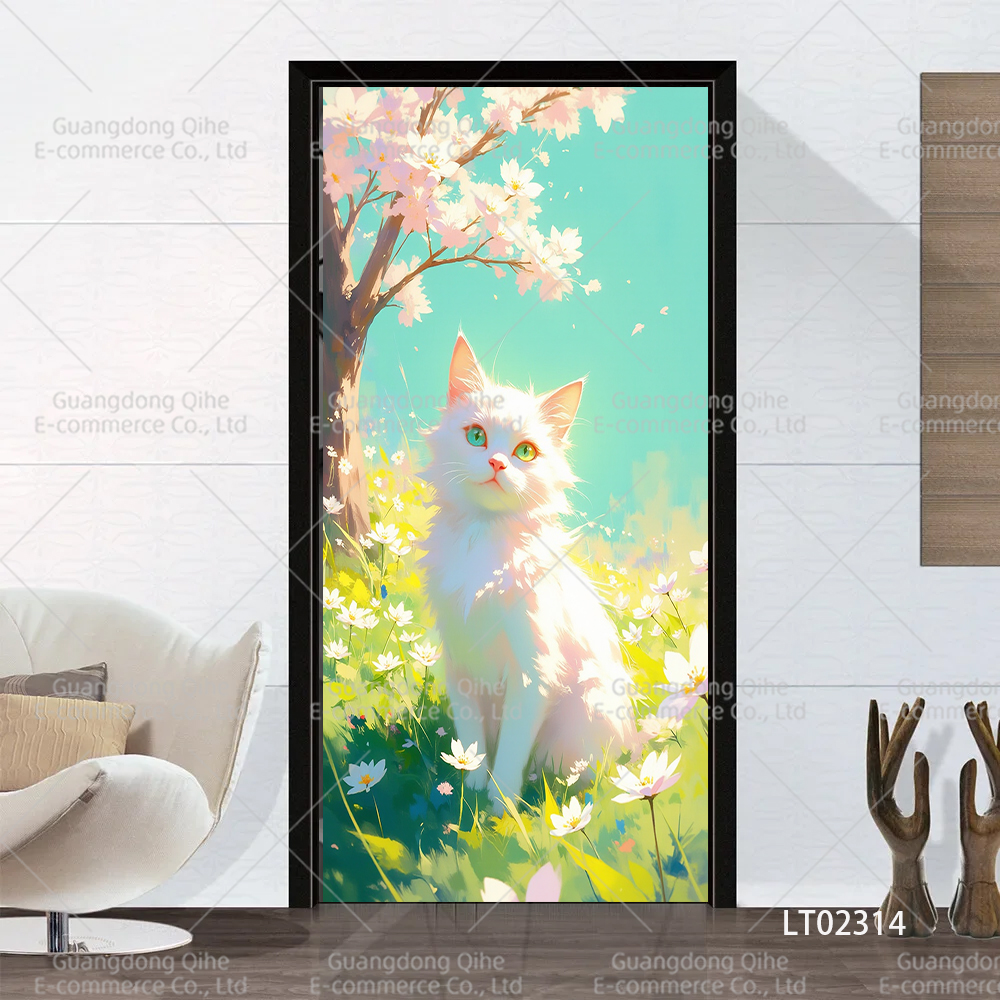 Tulip Cat Cherry Blossom Scene - Full Cover Adhesive 리뷰 및 가격