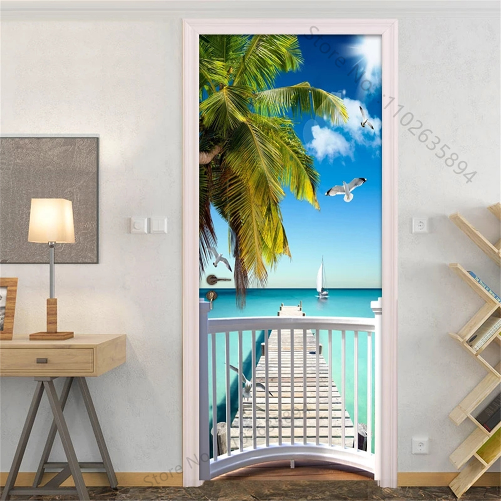 Natural Scenery Beach Waterfal - Full Cover Adhesive 리뷰 및 가격