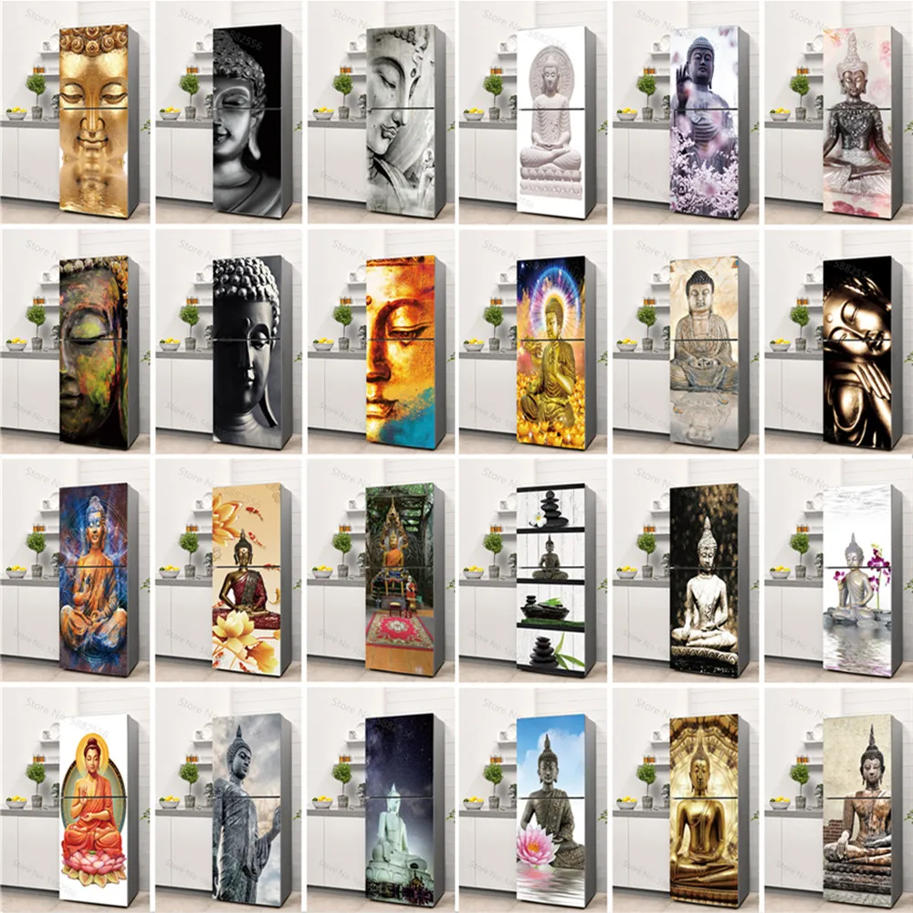 Buddha Art Vinyl Fridge Sticke - Full Cover Adhesive 리뷰 및 가격