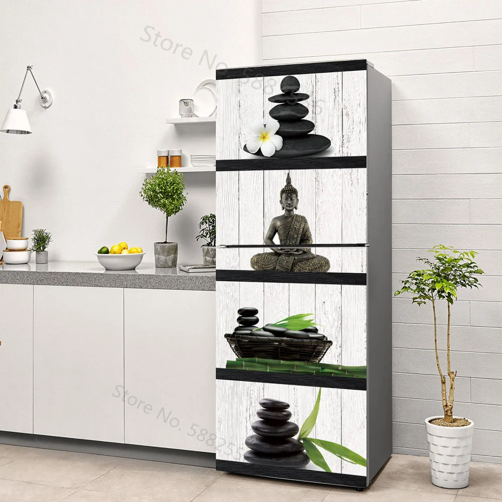 Buddha Art Vinyl Fridge Sticke - Full Cover Adhesive 리뷰 및 가격