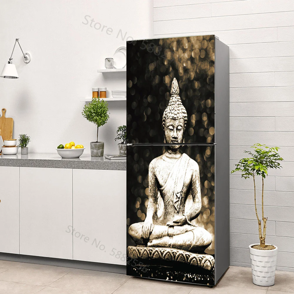 Buddha Art Vinyl Fridge Sticke - Full Cover Adhesive 리뷰 및 가격