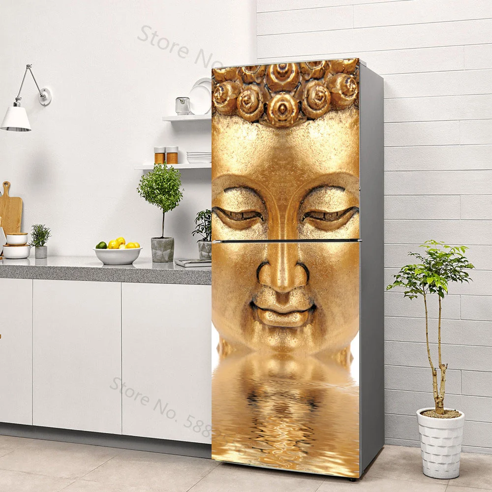Buddha Art Vinyl Fridge Sticke - Full Cover Adhesive 리뷰 및 가격