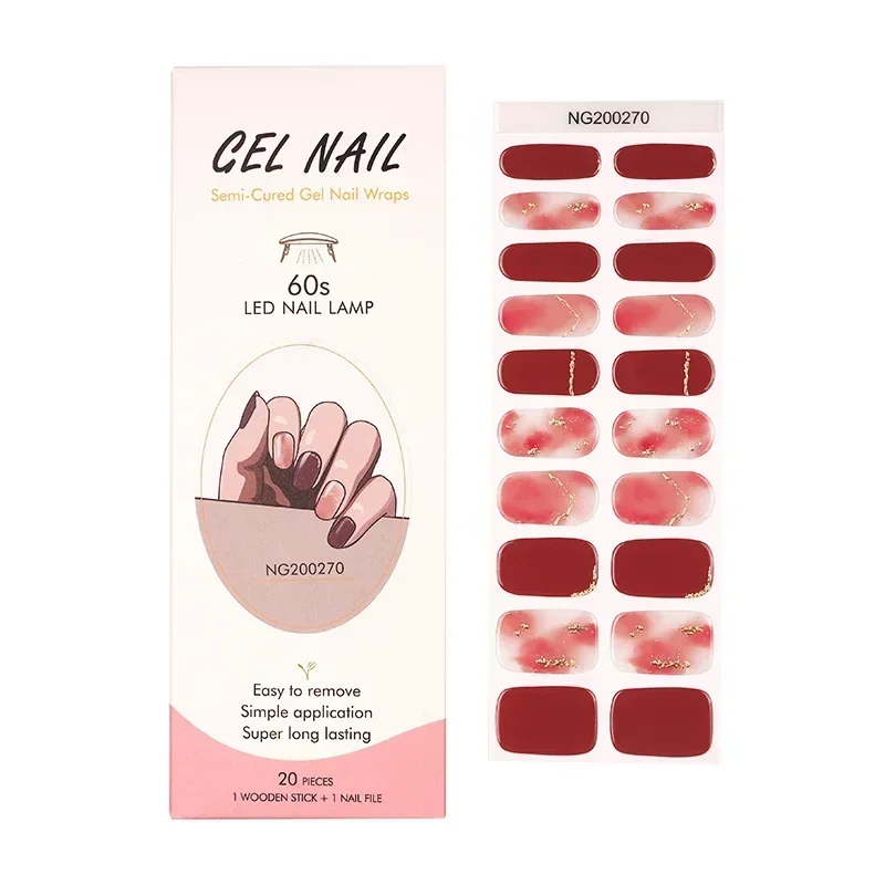 Semi-Cured Gel Nail Strips Pat - Full Cover Adhesive 리뷰 및 가격