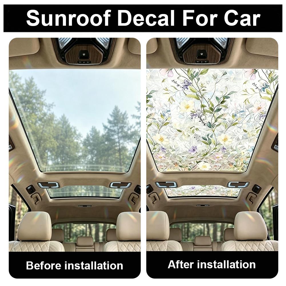 Floral Stained Glass Car Sunro - Privacy Screen Protector 리뷰 및 가격
