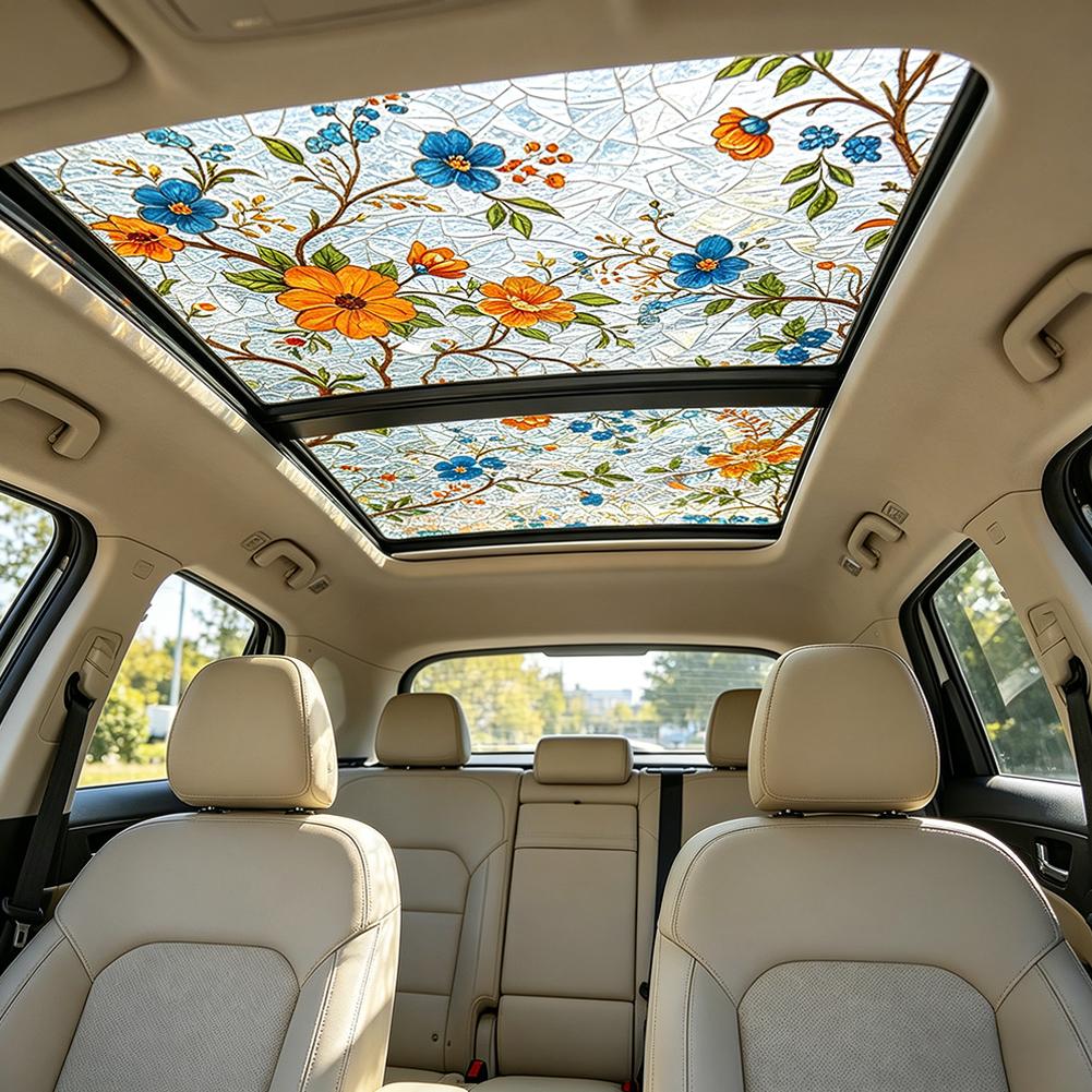 Floral Stained Glass Car Sunro - Privacy Screen Protector 리뷰 및 가격