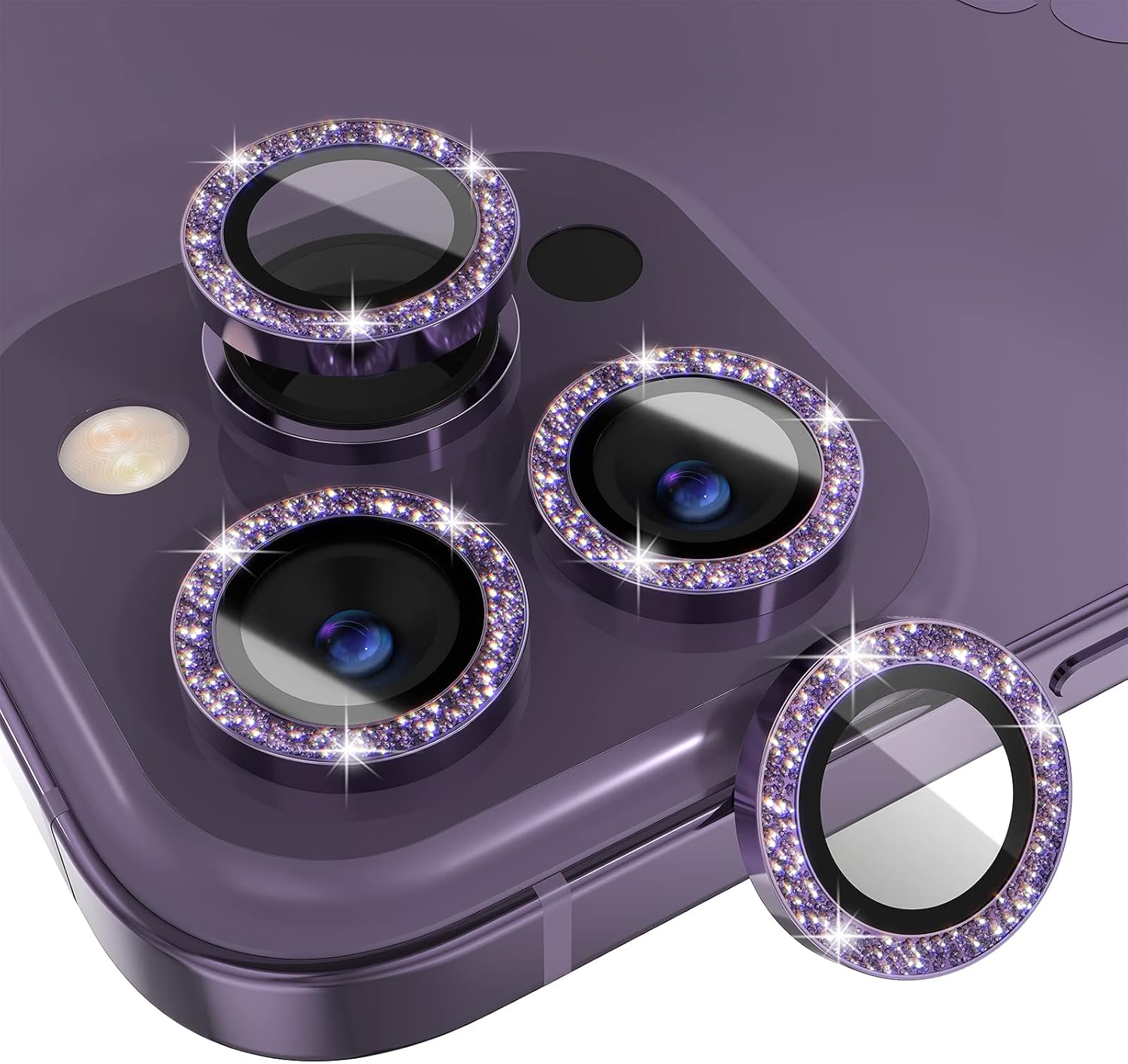 1Set Bling Glitter Purple Came - Tempered Glass Screen 9H 리뷰 및 가격